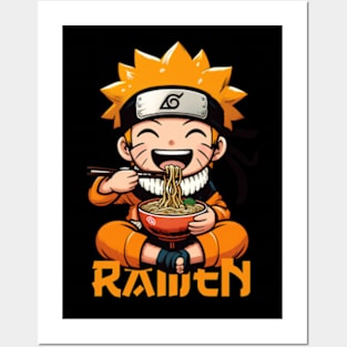 Naruto with ramen Posters and Art